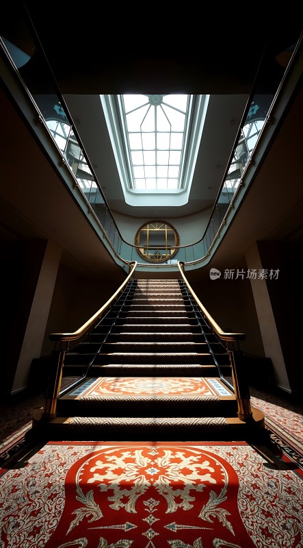 阳光下的宏伟楼梯