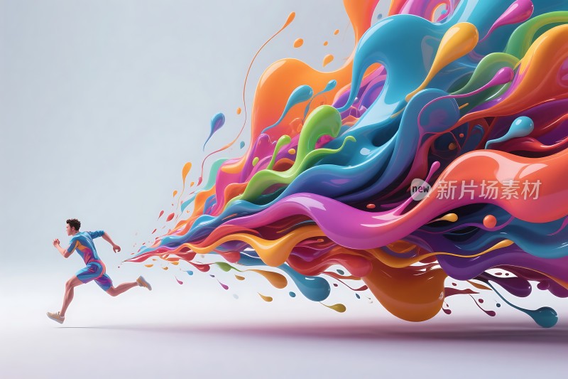 色彩斑斓的奔跑者