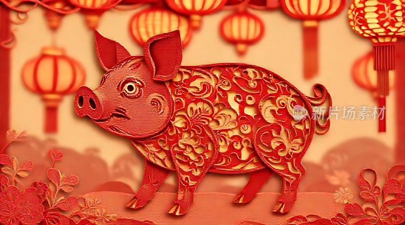 猪年大吉福运滚滚来！