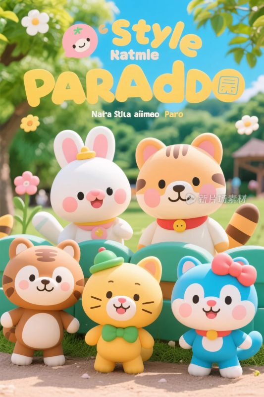 卡通玩偶形象展示