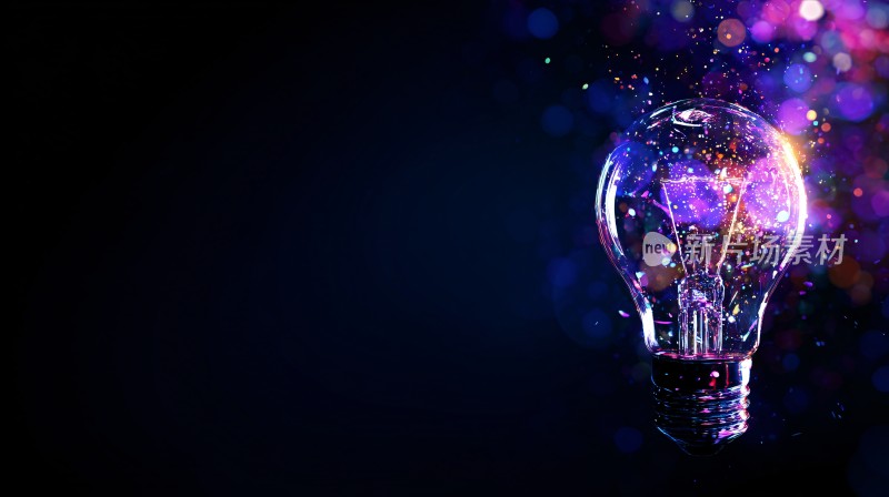 梦幻炫彩发光灯泡