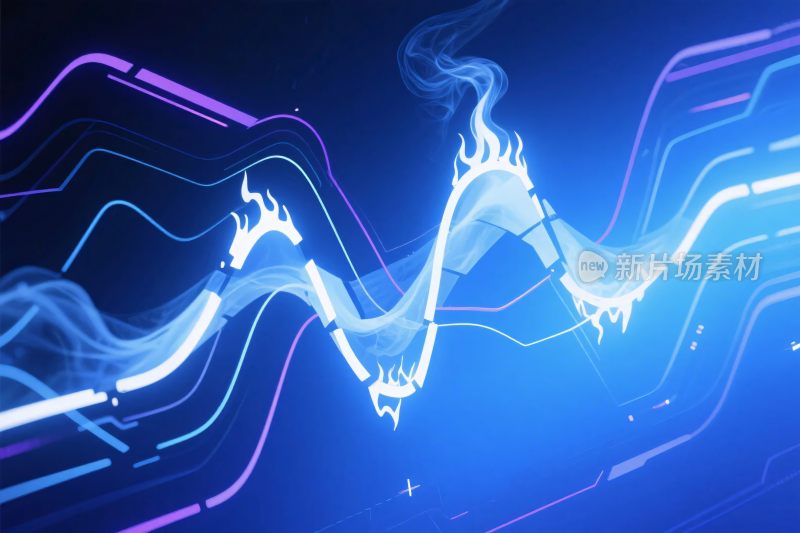 科技线条光影抽象