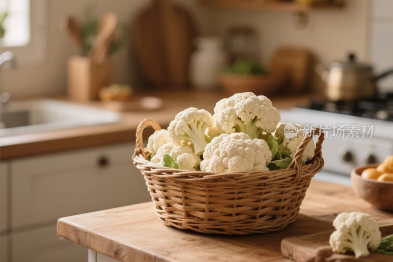 厨房中的花菜篮子