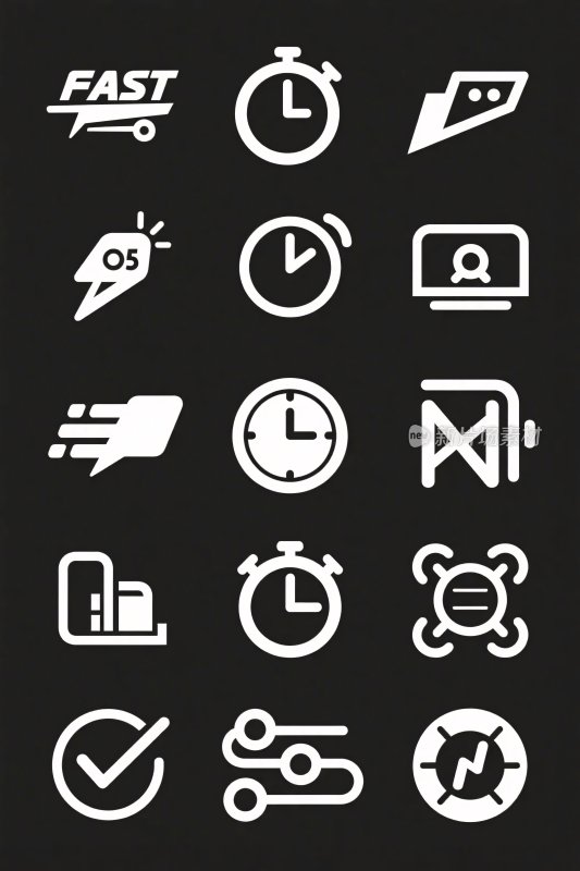 扁平风格图标集合