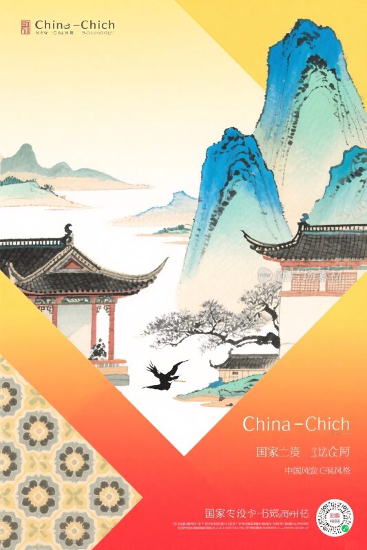 中国风山水插画