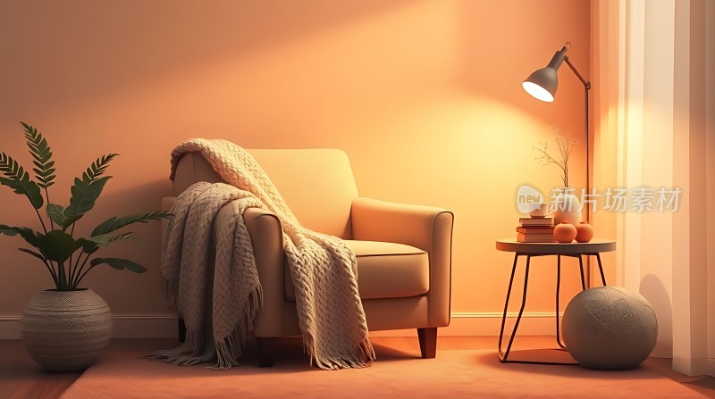 温馨角落舒适阅读时光