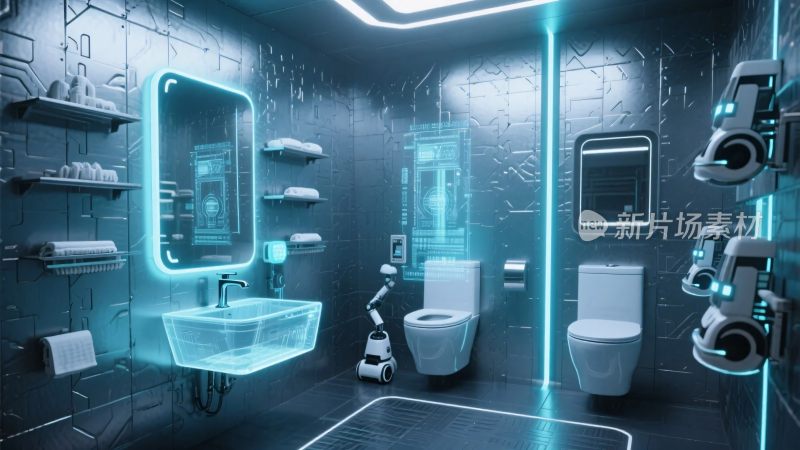 科幻未来浴室画面