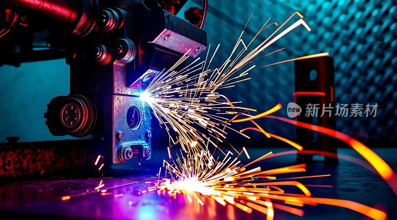 激光切割火花四溅