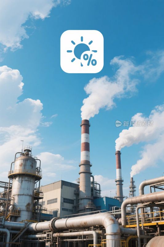 工业设施与空气概念标识