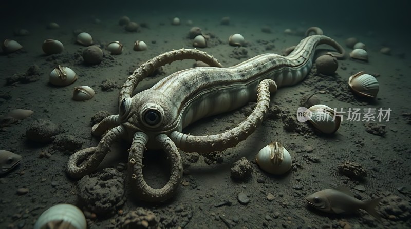 深海怪鱼与贝壳