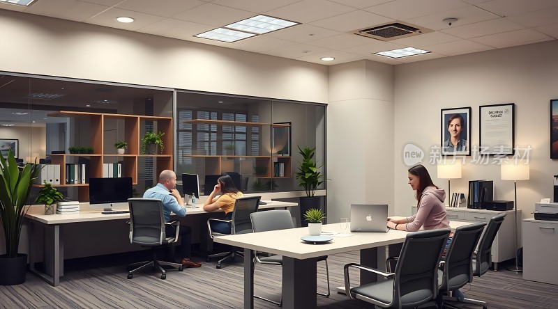 现代办公环境高效协作与舒适氛围的结合