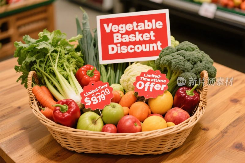 超市生鲜促销篮