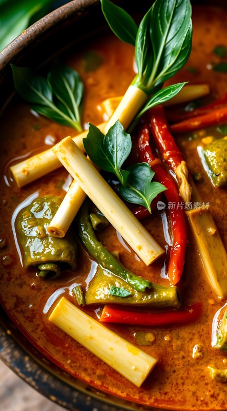 香辣竹笋蔬菜汤