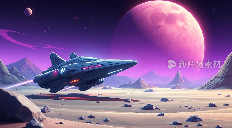太空飞船探索未知星球