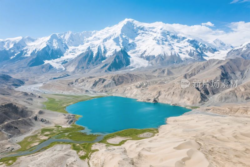 雪山湖泊自然风光