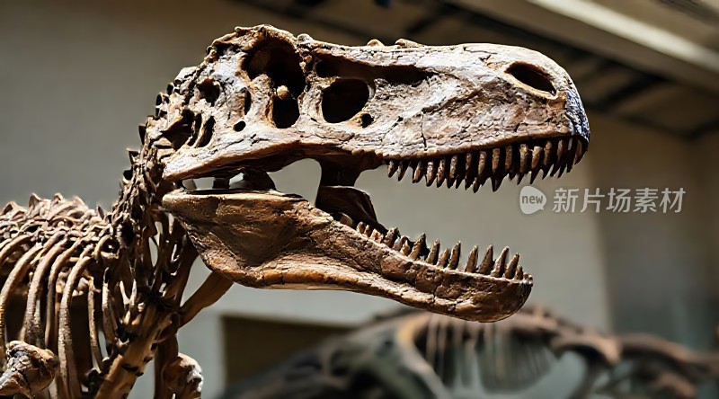 恐龙骨架特写