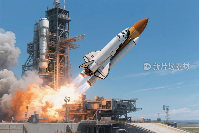 火箭发射升空场景
