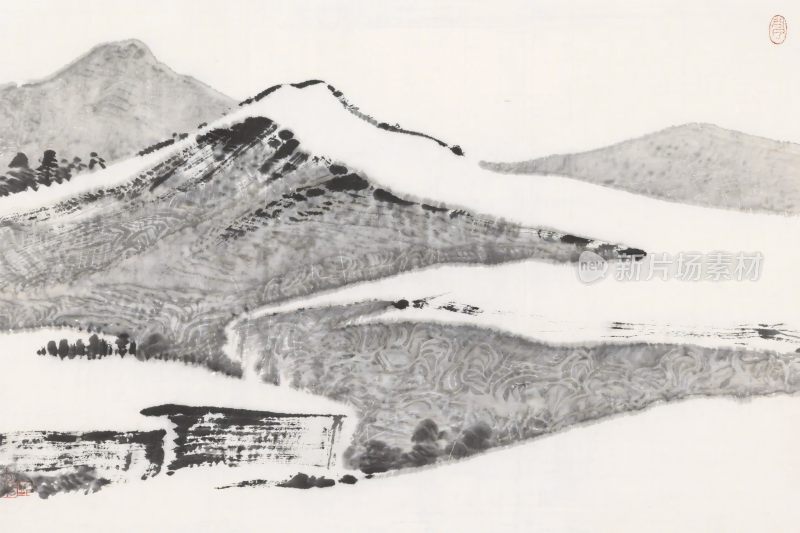 传统山水水墨画