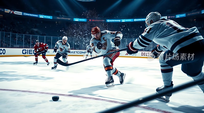 冰球赛场上激烈角逐