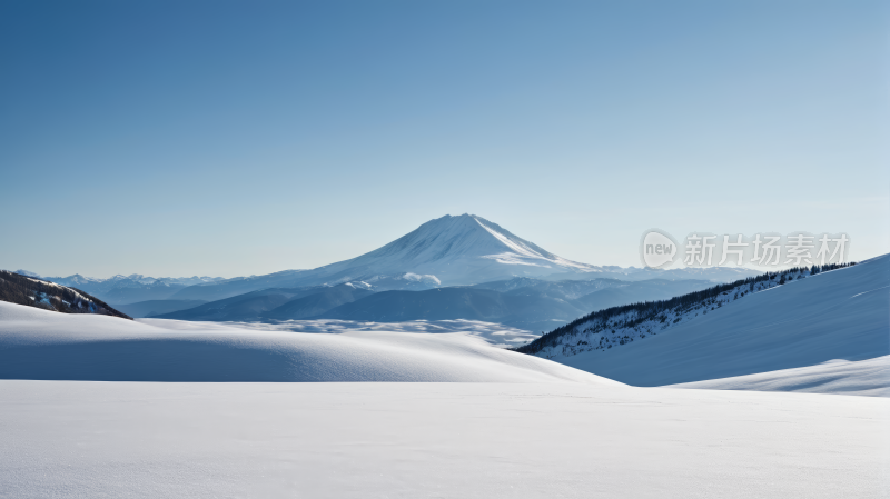 皑皑白雪景色高清风景图片