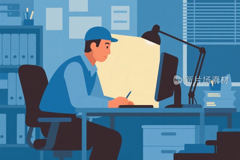 办公场景插画