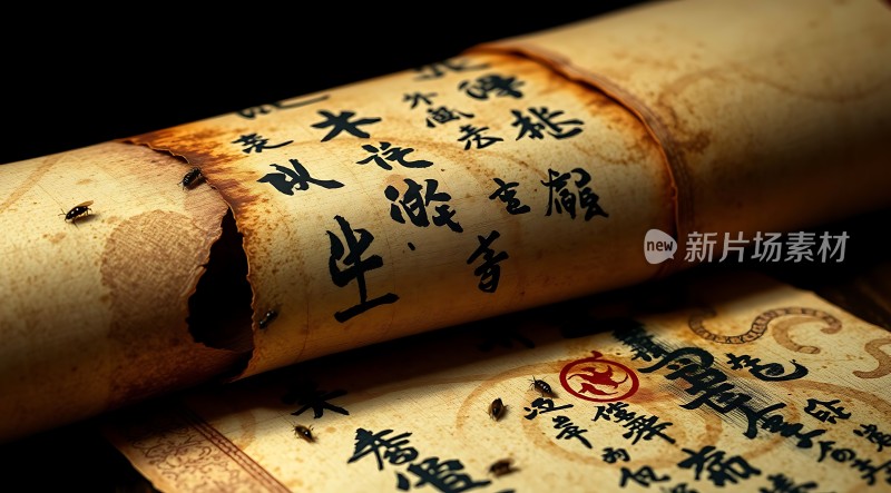 古卷秘文虫蛀岁月