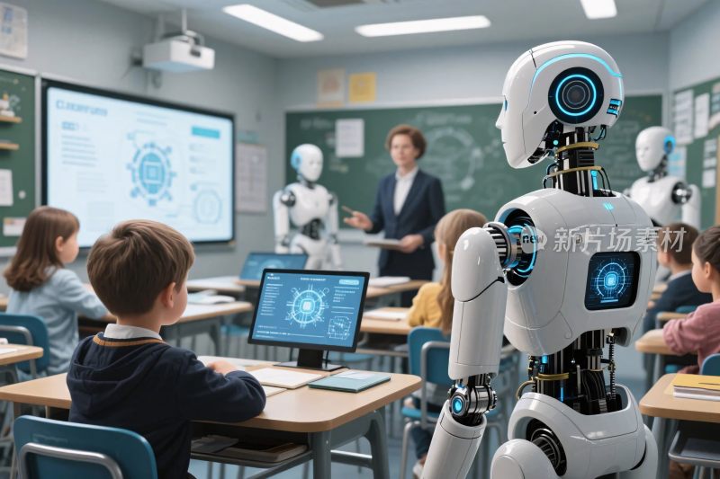 机器人辅助教学课堂场景