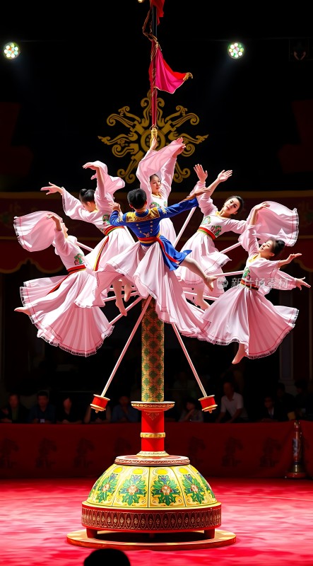 旋转舞者空中芭蕾