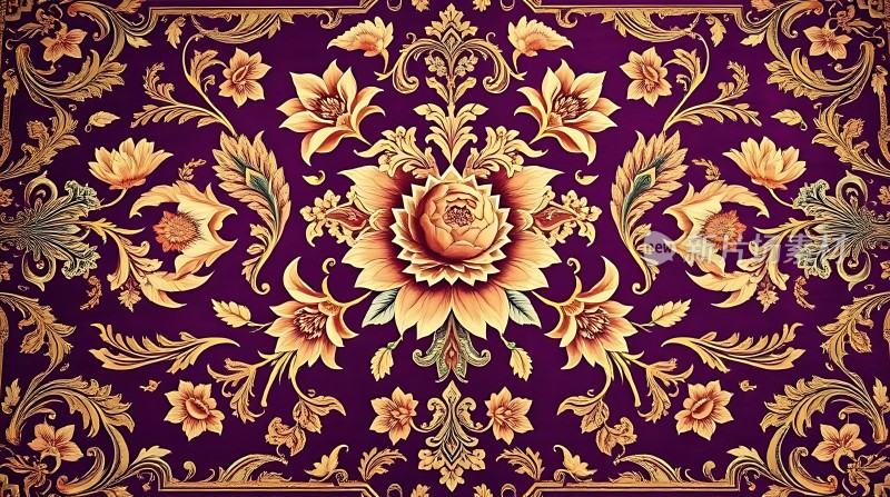 华丽花卉图案背景