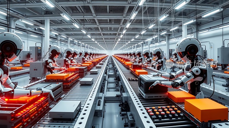 智能机器人生产线高效运作