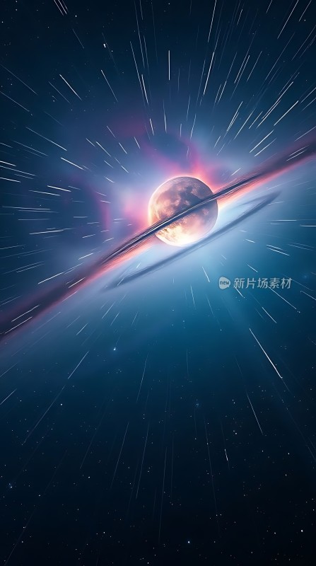 星河璀璨环带环绕神秘星球