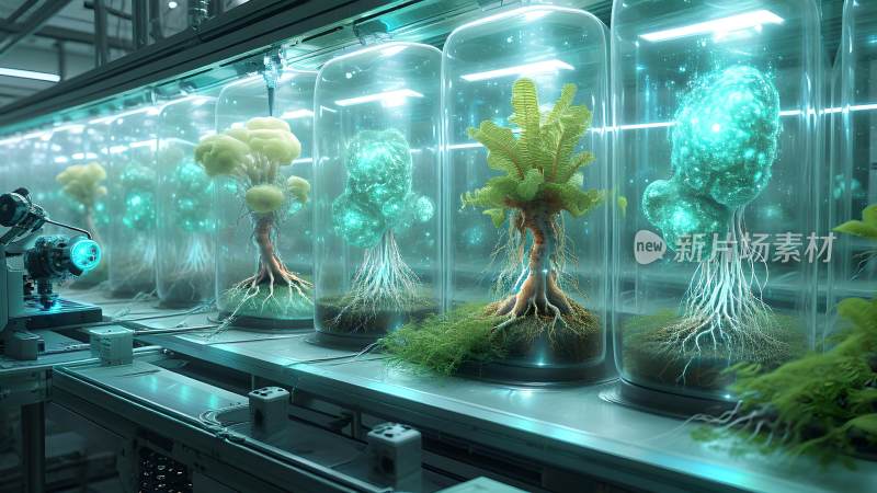 未来生物实验室中的植物生长与科技探索