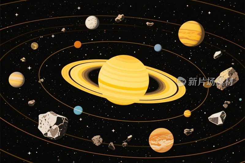 太阳系行星插画