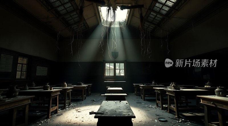 废弃教室里的神秘光线