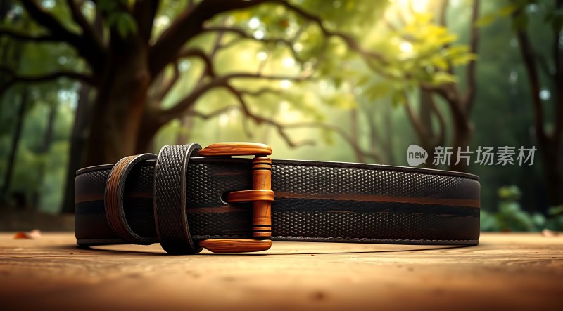 新片场素材 木质扣皮带