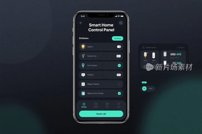 智能家居控制面板界面