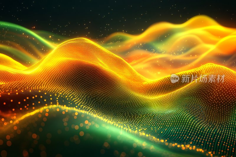 绚丽多彩的动态波浪画面