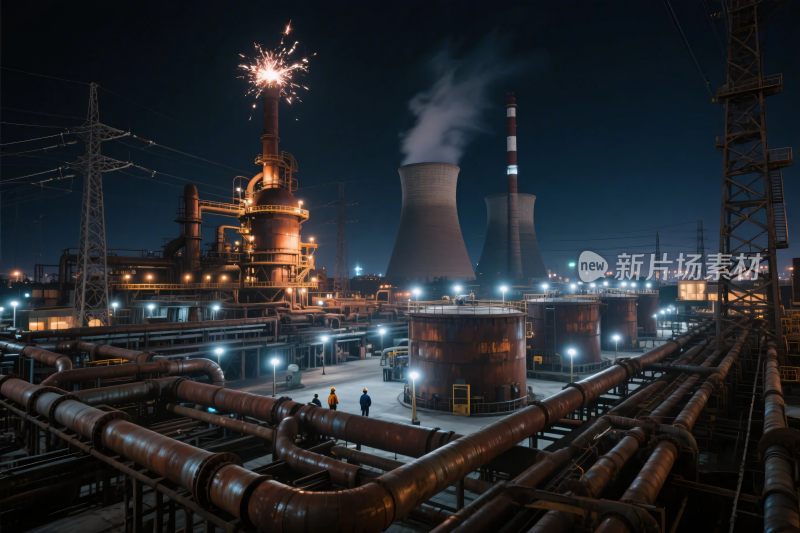 工业夜景发电站