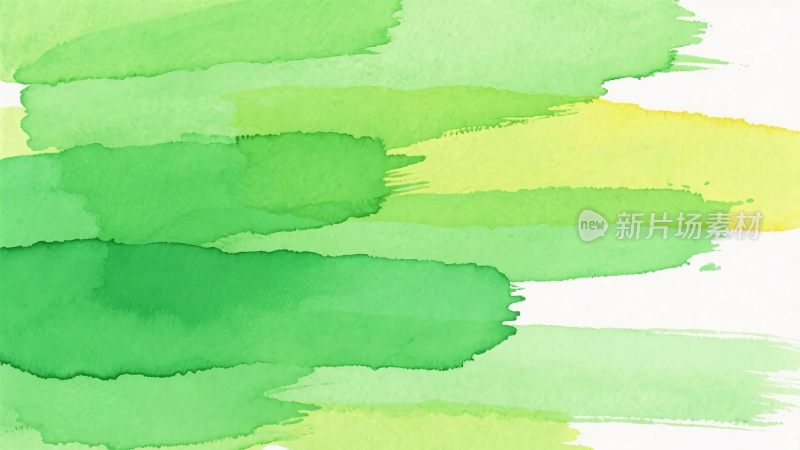 绿色水彩抽象插画
