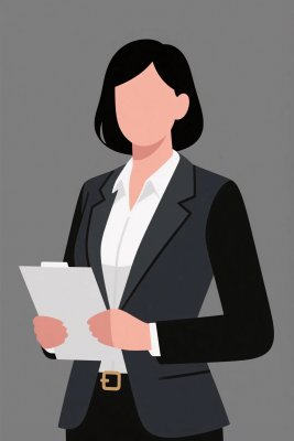 商务女性办公插画