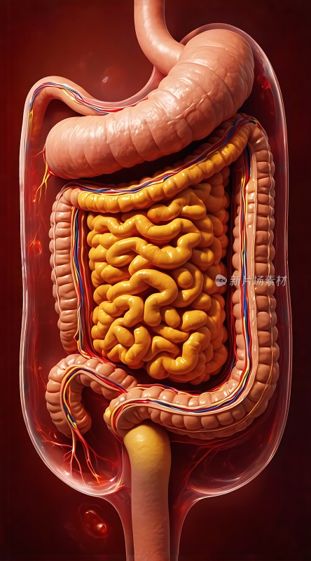 人体消化系统解剖图