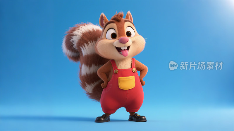 花栗鼠-拟人-建模质感