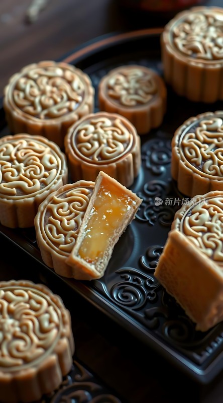 传统月饼经典美味饼皮酥脆内馅香甜