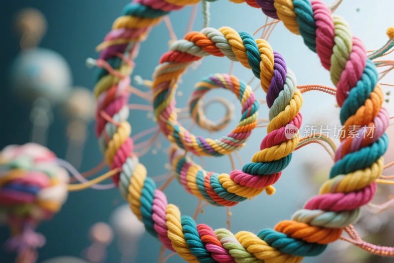 多彩螺旋绳装饰装置