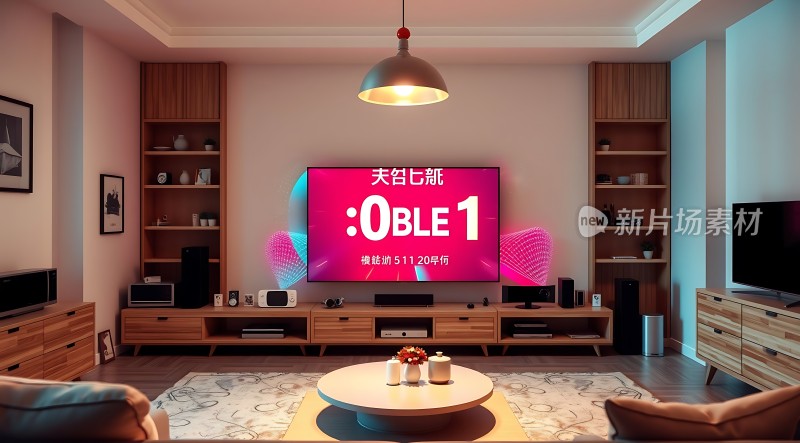 客厅大屏广告宣传图