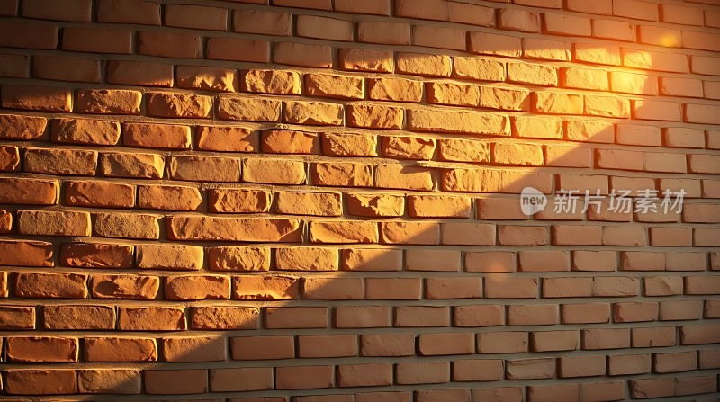 阳光下的砖墙纹理