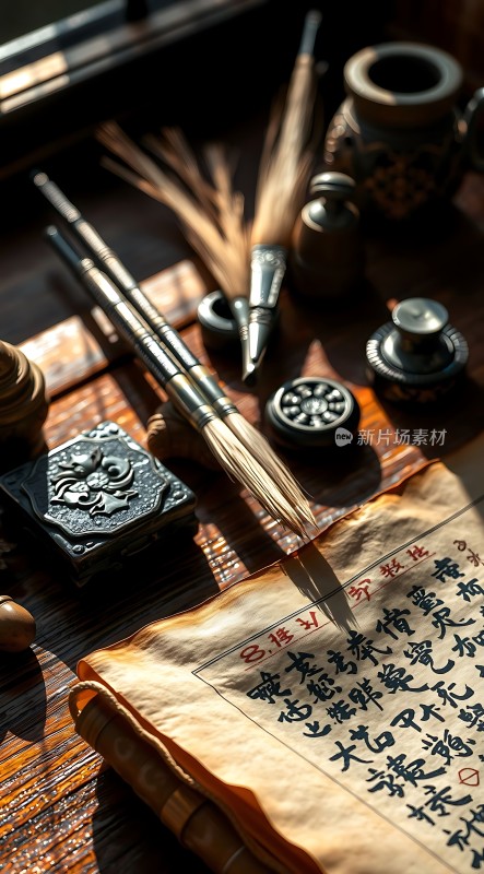 古风书法用品展示