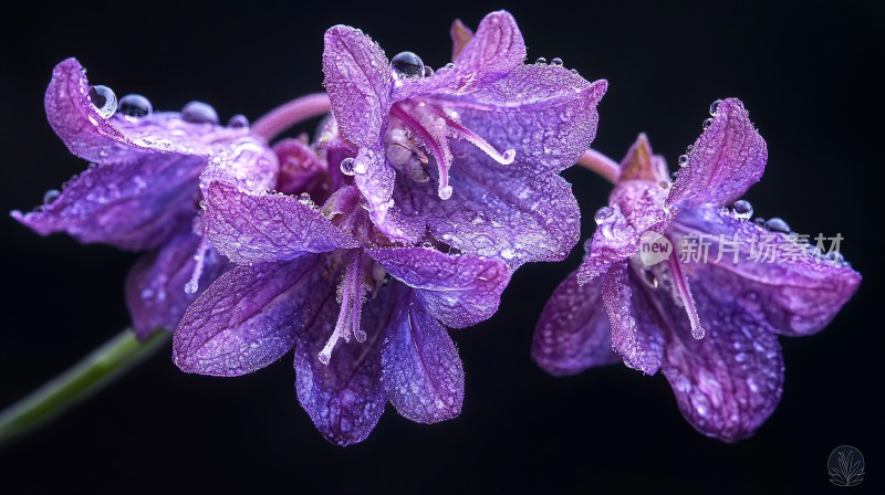 雨中紫微花