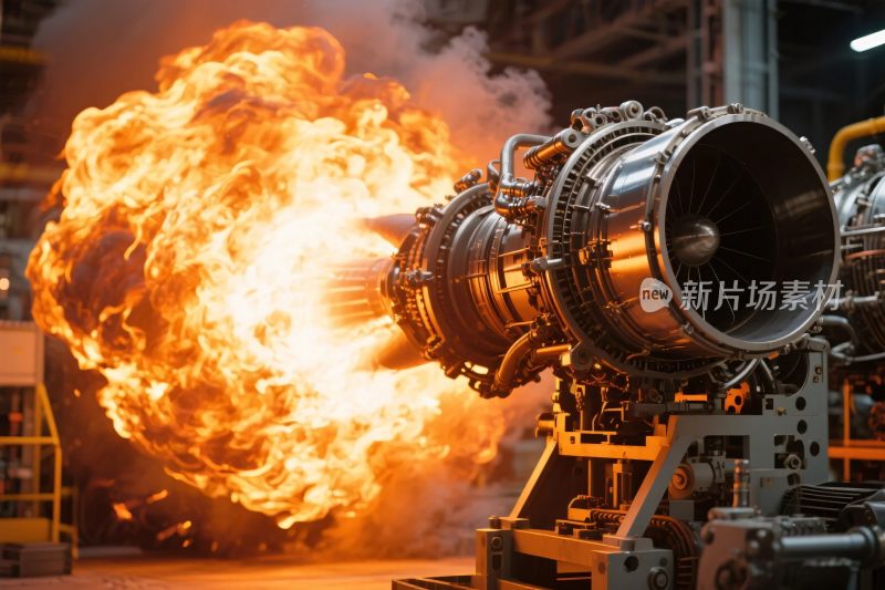 工业燃气涡轮火焰场景