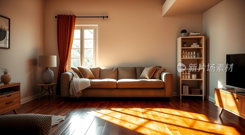 阳光洒满客厅温馨舒适的生活空间